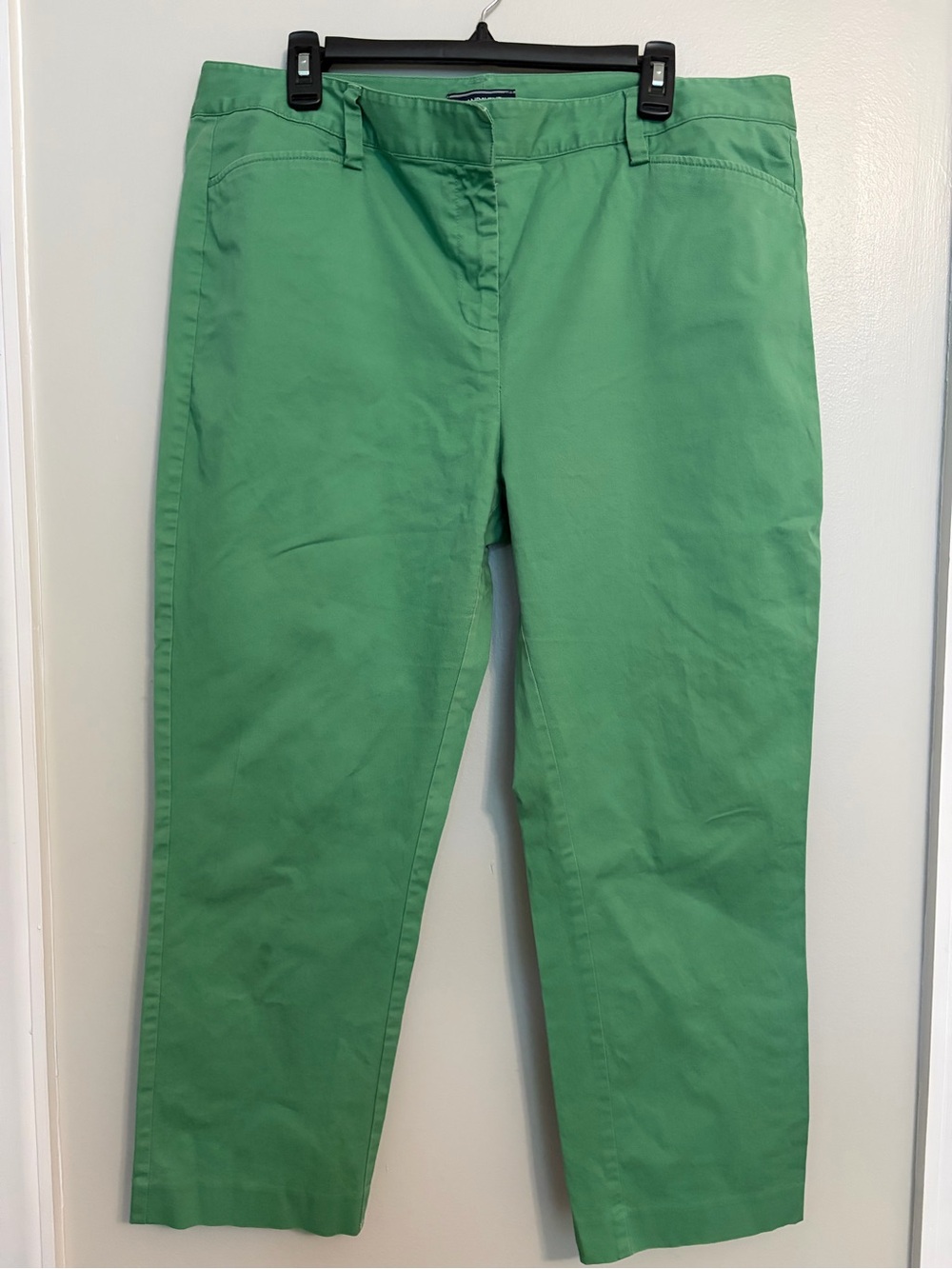 Lands' End Women's Cropped Straight-Leg Pants in Bright Green
